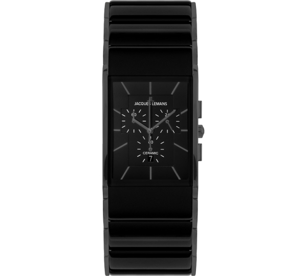 Jacques Lemans 1-1941C Dublin  Uhr Herren Edelstahl Ceramic Cronograph 5Bar Quarz